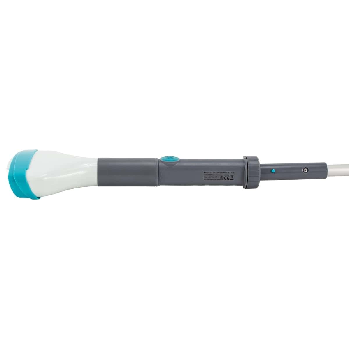 Battery-powered vacuum cleaner for spa and pool, compact and user-friendly.