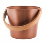 Rento Sauna Bucket with a bracket of bamboo wood - copper/brown
