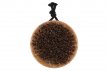 Bamboo body brush with natural bristles for skin care.
