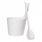 Design Sauna bucket set - plastic white (5L)