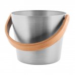 Rento Sauna Bucket with a bracket of bamboo wood - Aluminum