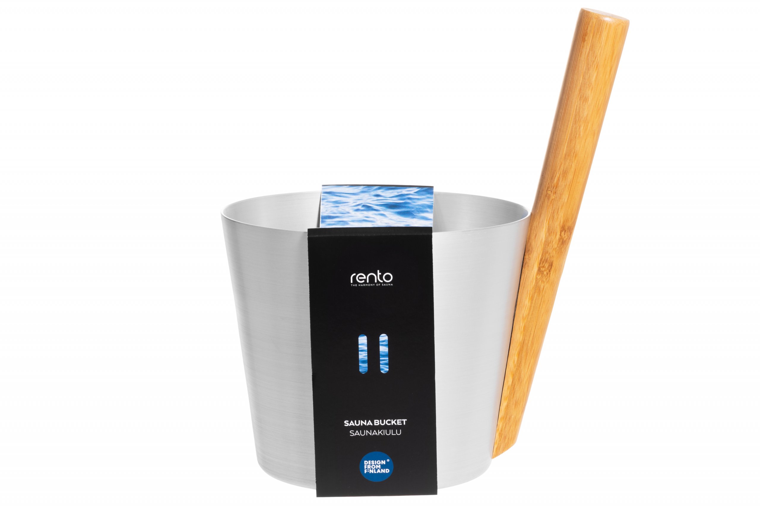 Rento Sauna Design Bucket with handle - aluminum