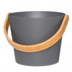 Rento Sauna Bucket with a bracket of bamboo wood - Gray