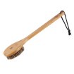 Bamboo bath brush with soft bristles for body and bath.