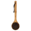 Bamboo bath brush with soft bristles for skin care.