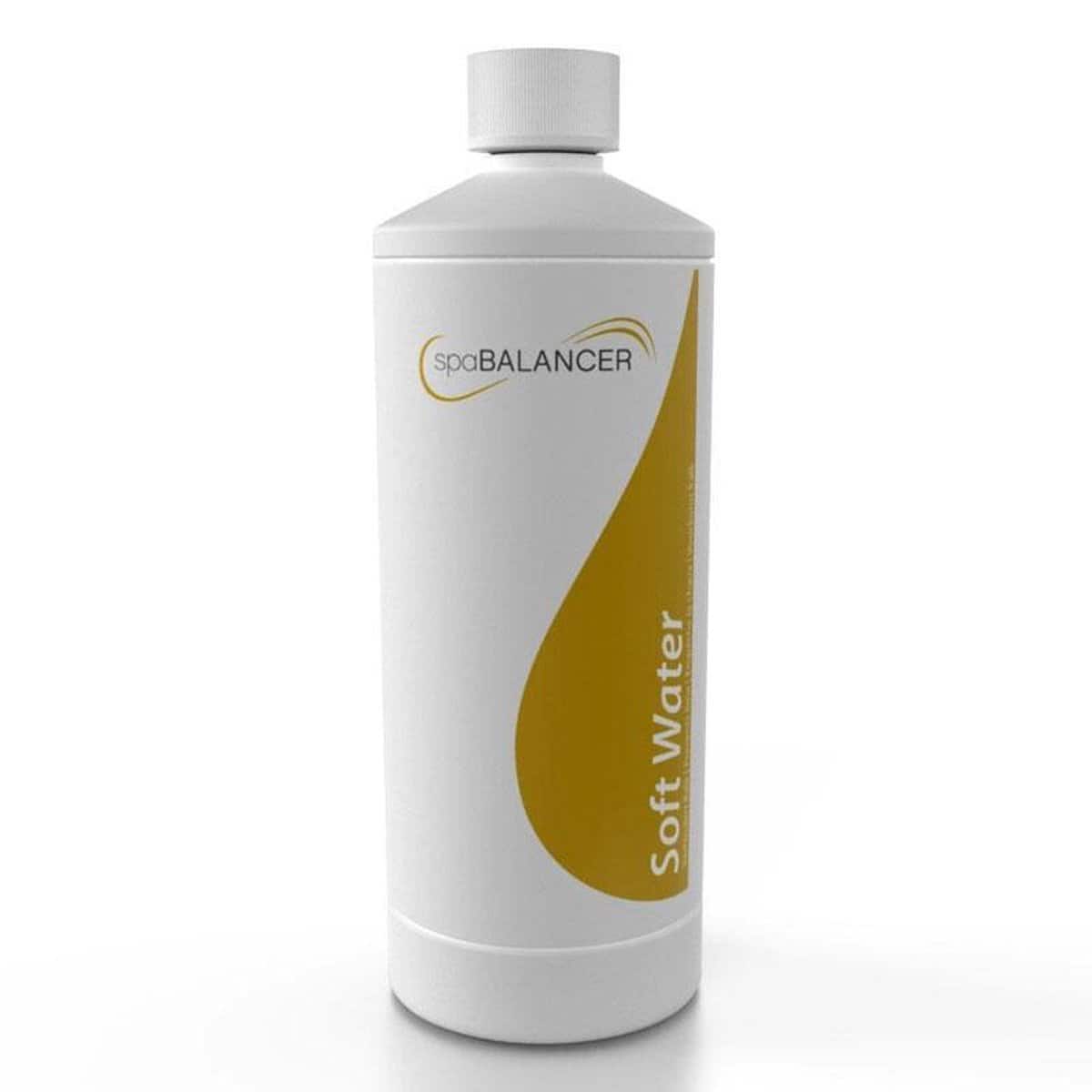 SpaBalancer Soft Water bottle for soft water in pools.