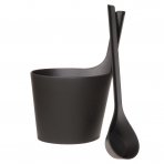 Rento Pisara Design Sauna bucket and spoon - Black