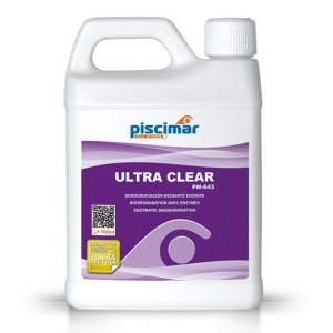Piscimar Ultra Clear water treatment product for clear pool water.