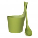 Rento Pisara Design Sauna bucket and spoon - Moss green