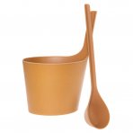 Rento Pisara Design Sauna bucket and spoon - Natural