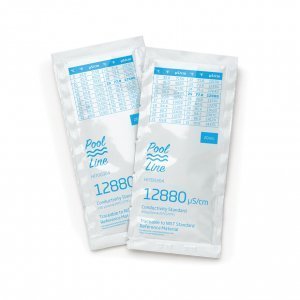 Calibration solution for water meters, 12880 µS/cm, 20 ml pack.