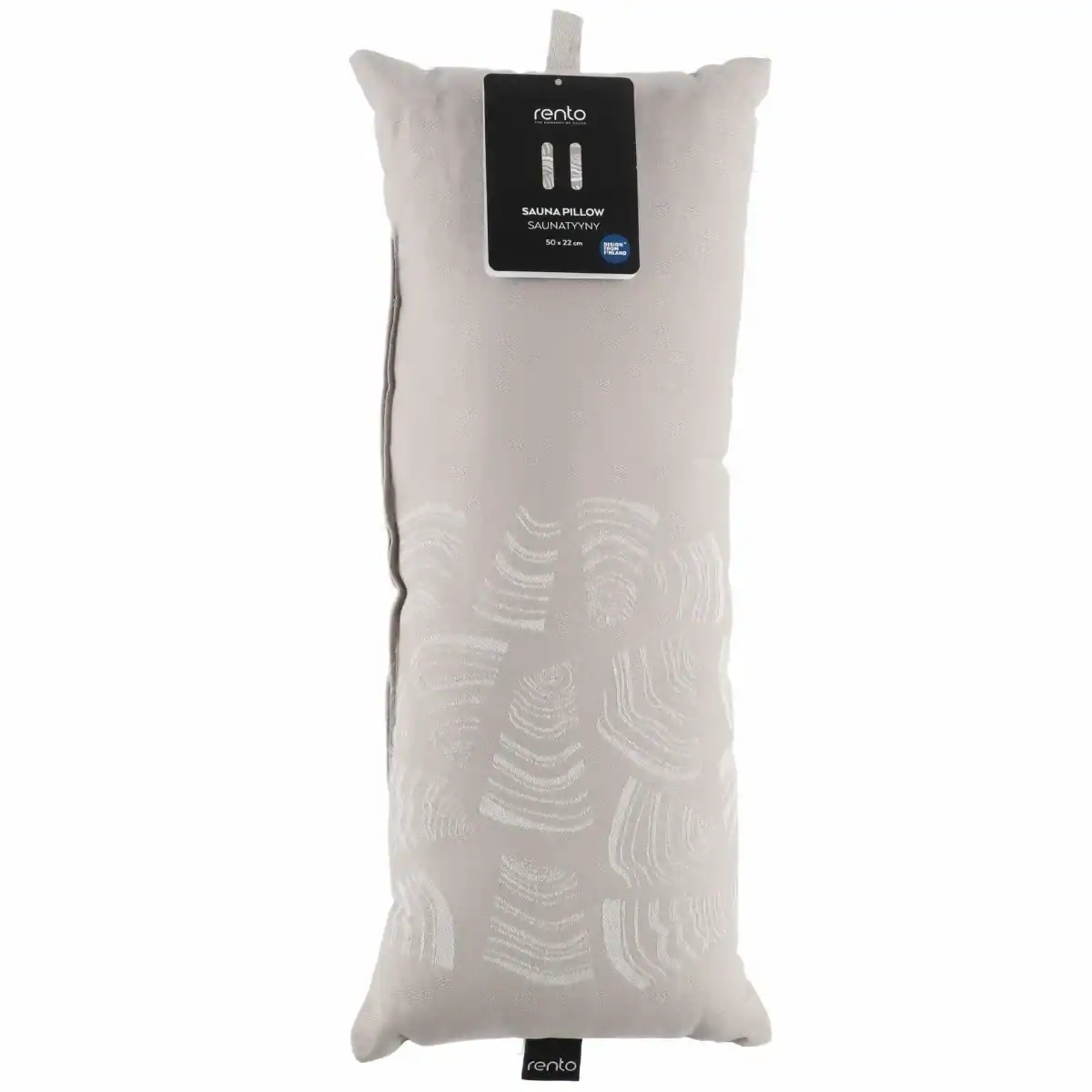 Beige sauna cushion by Rento for extra comfort in the sauna.