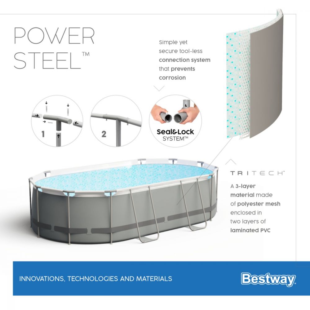Bestway Power Steel Pool Set Levant 427 x 250 x 100 cm