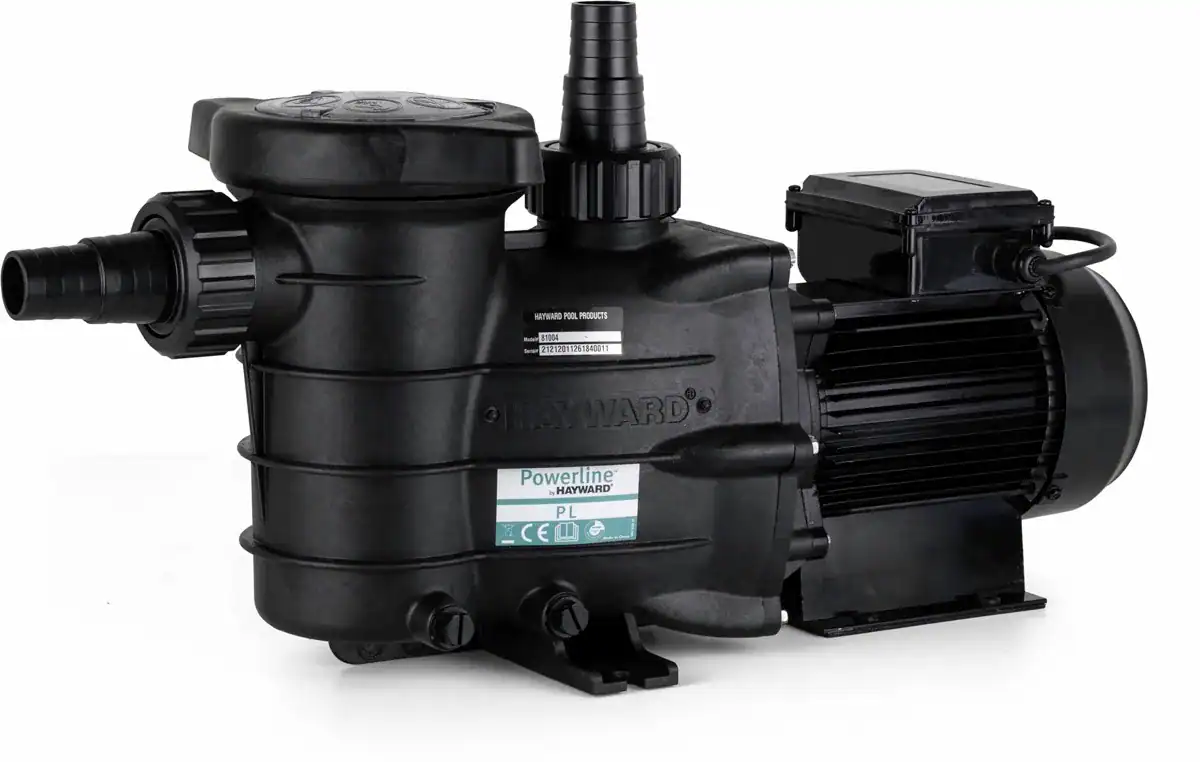 Pool pump for powerful water circulation and filtering.