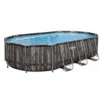 Bestway Power Steel Oval Pool - 610 x 366 x 122 cm - mit Filterpumpe und Zubehör