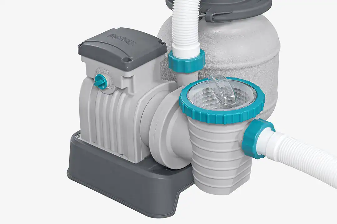 Bestway Flowclear sand filter pump for pool cleaning, 6 m³/h capacity.