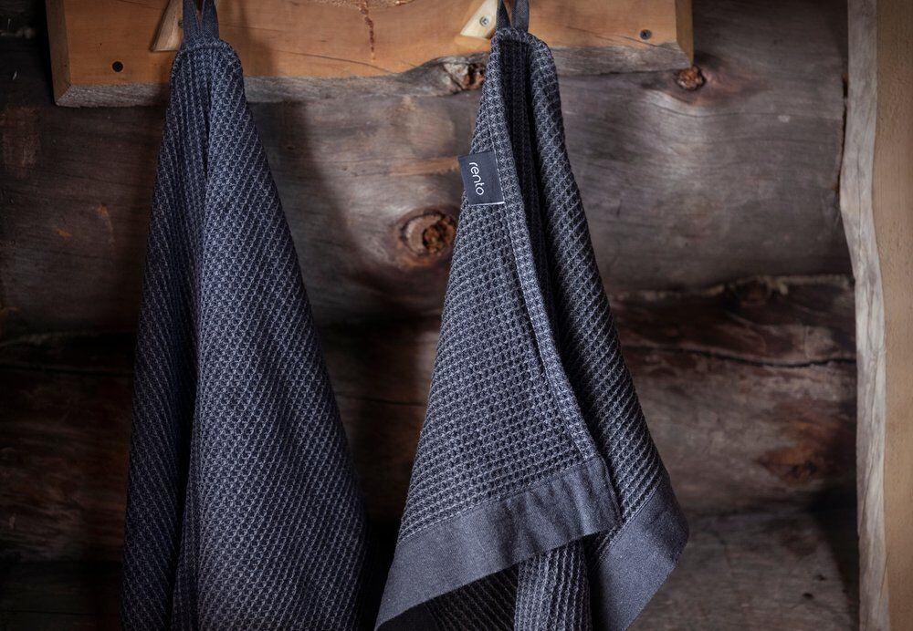 Rento sauna towel grey, 50x70 cm, made from soft, absorbent fabric for relaxation.