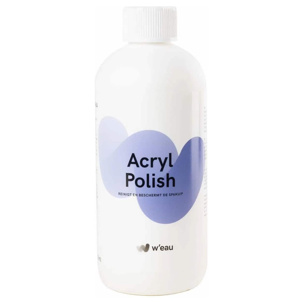 W'eau Acrylic Polish 500 ml for pool protection and shine.