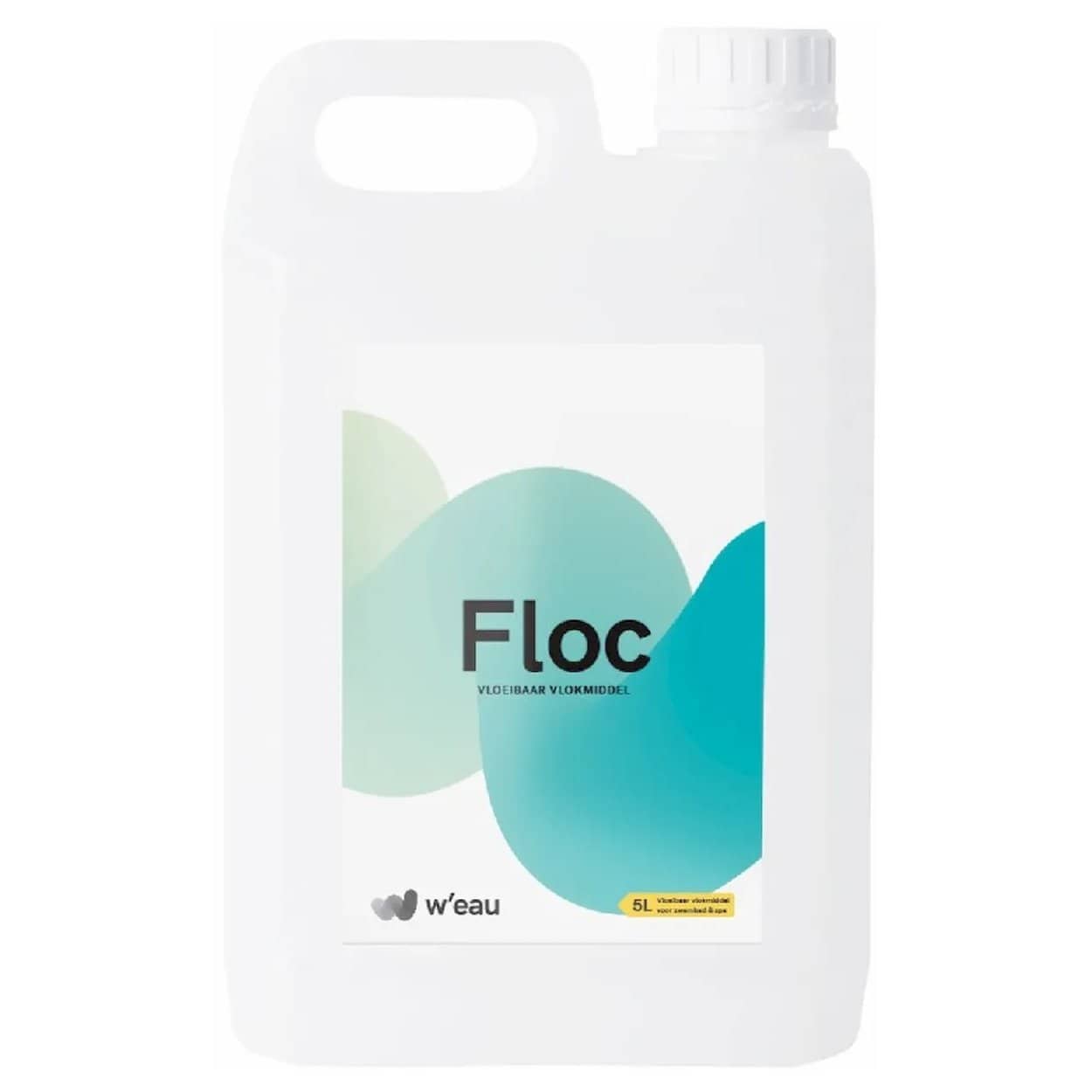 Liquid flocculant for pool water, 5 litres, effective for clear and clean water.