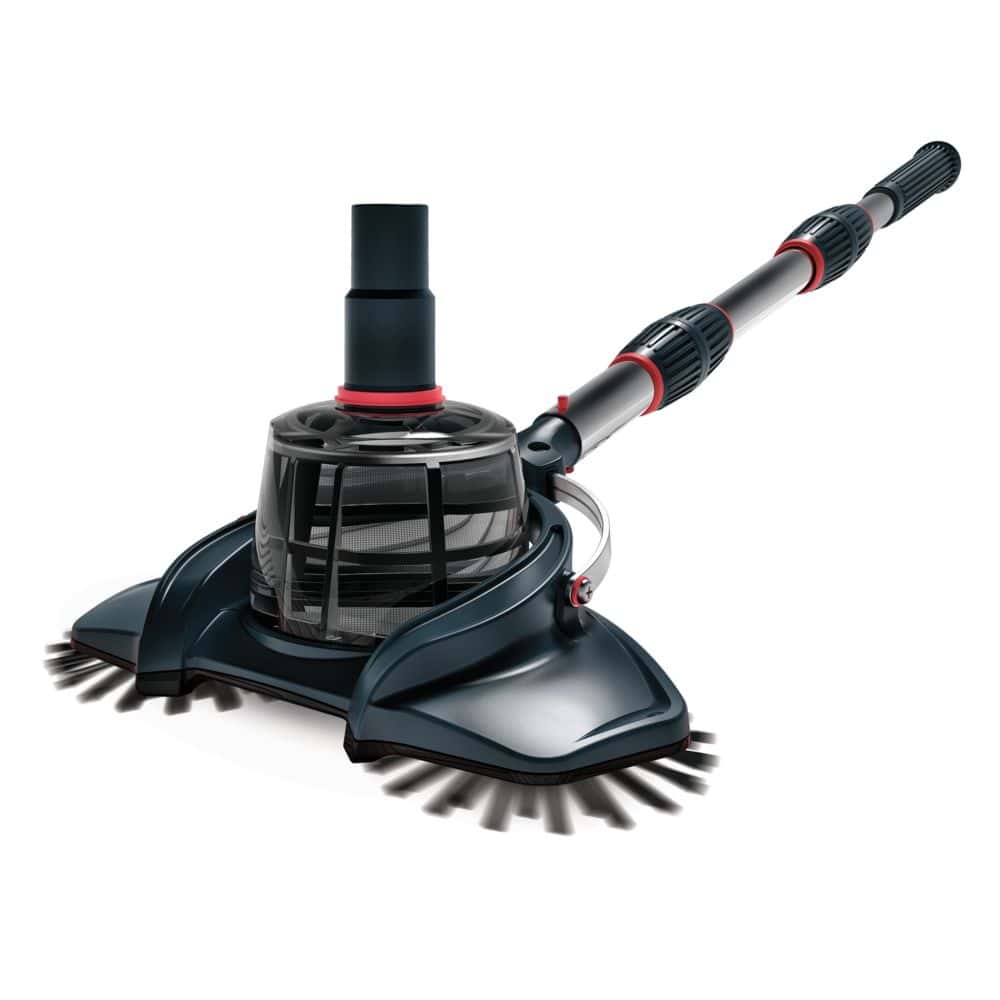 Roto Trap vacuum brush with rotating brushes for pool cleaning.