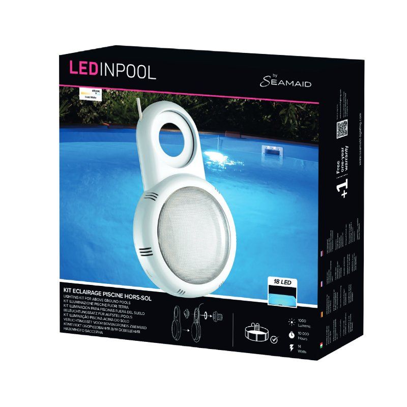 SeaMAID above ground pool lighting kit - White