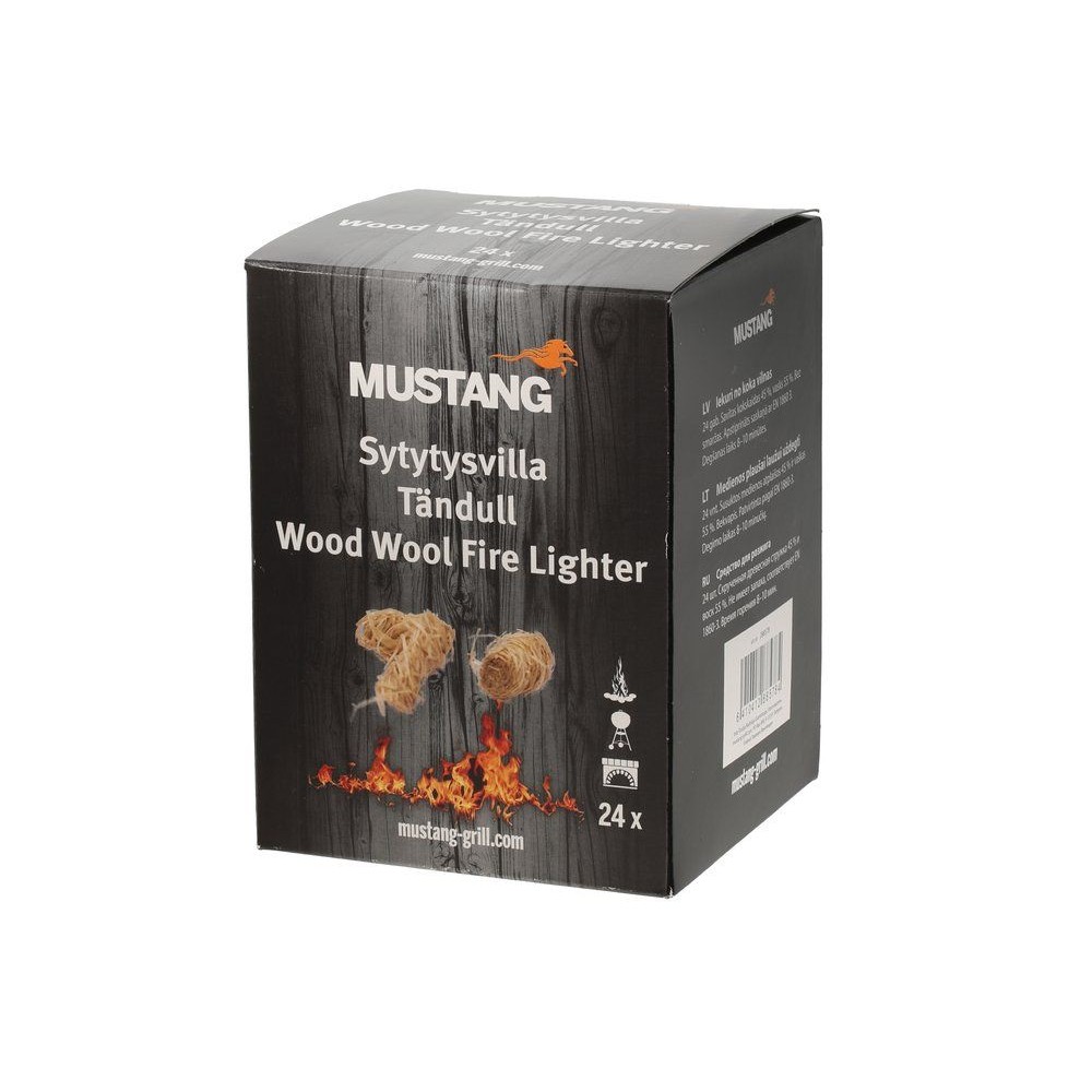 Mustang Wood wool firelighters - 24 pieces
