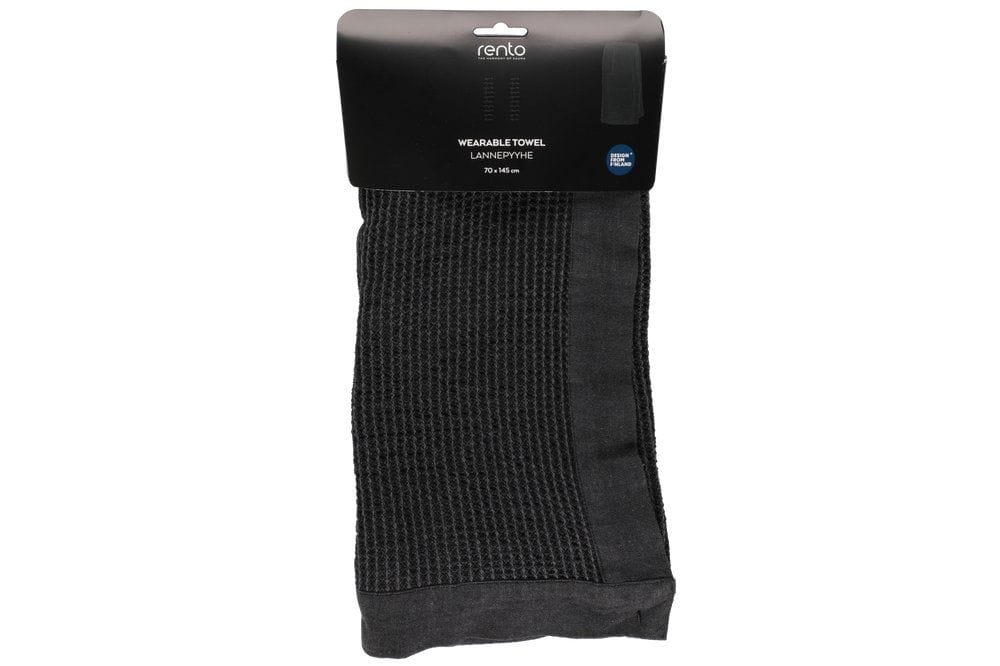 Rento sauna towel in grey, soft and absorbent bath towel.