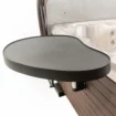 Black spa tray for bathtub or hot tub, suitable for relaxation.