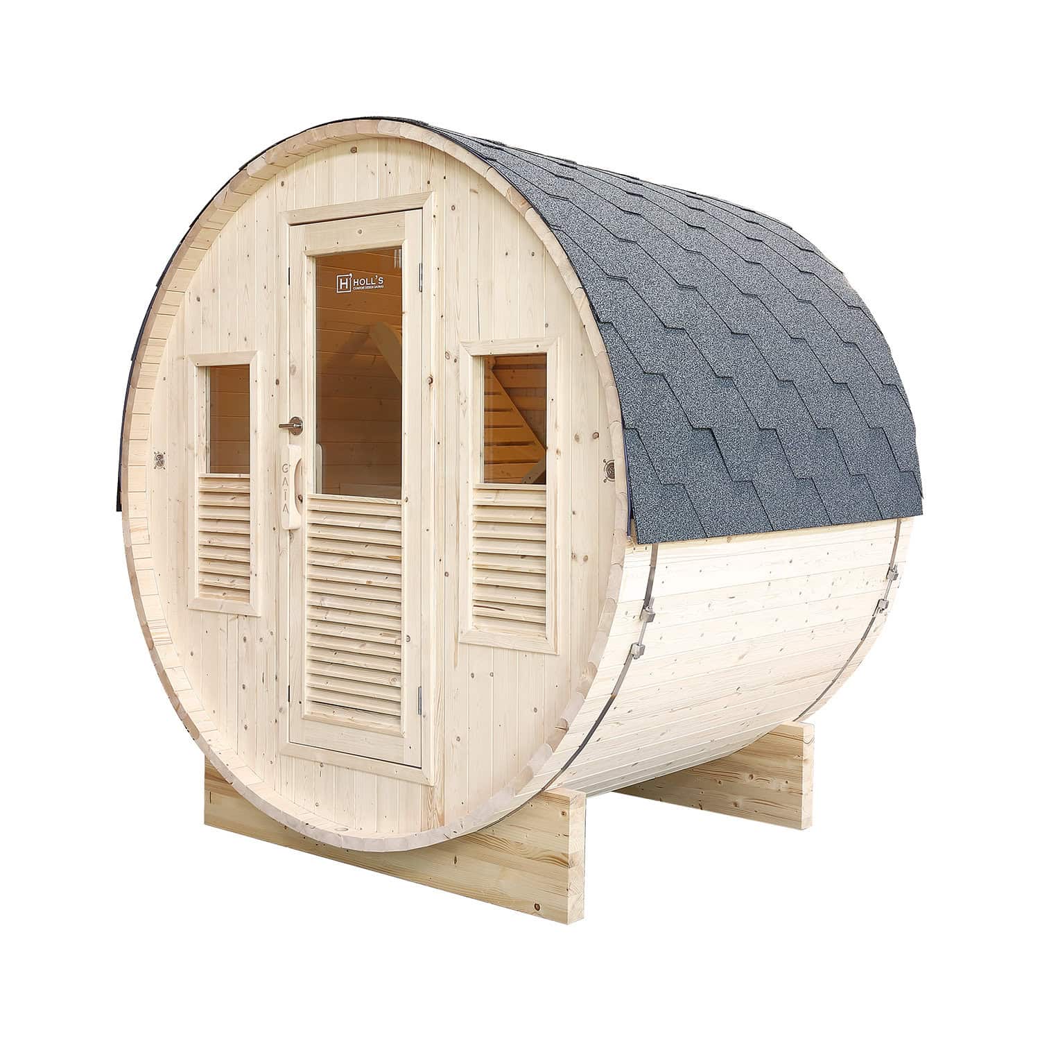 Holl's Sauna Gaïa Bella – Luxe compact outdoor sauna with accessories