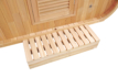 Alternative sauna bench in spruce wood for outdoor use.