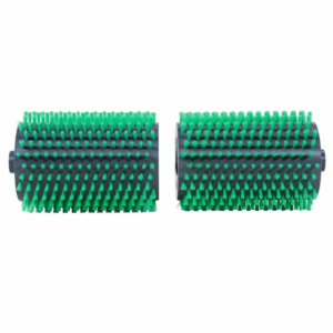 Cleaning brush for pools, double-sided with green studs.
