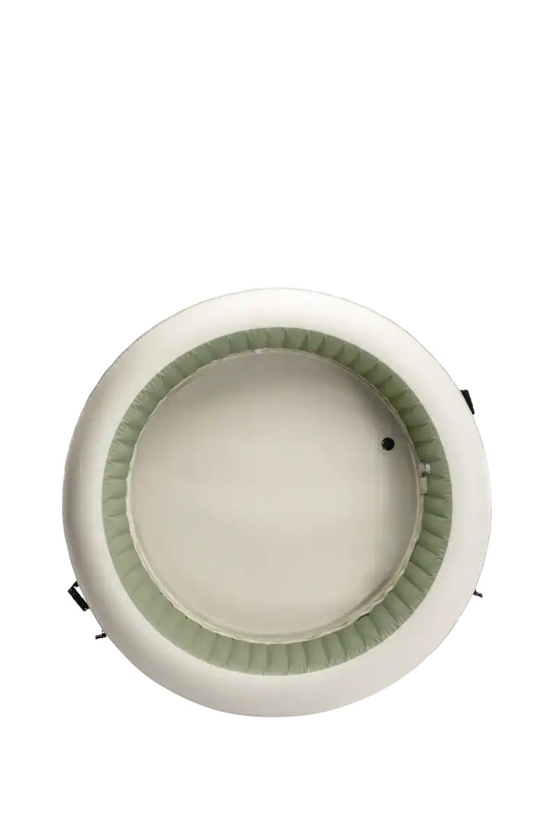 Inflatable spa with bubble massage in olive green for 4 people.