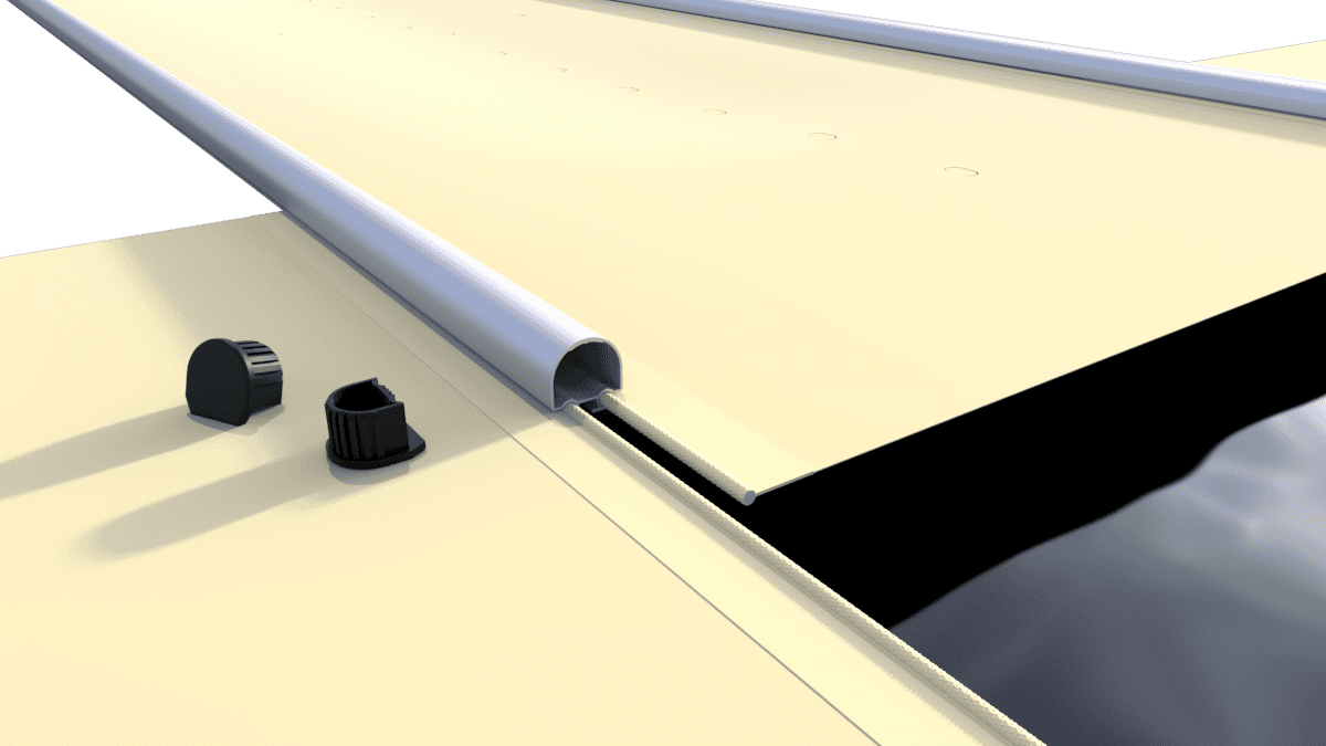 Safety cover segment in vanilla colour, suitable for pools, per m².