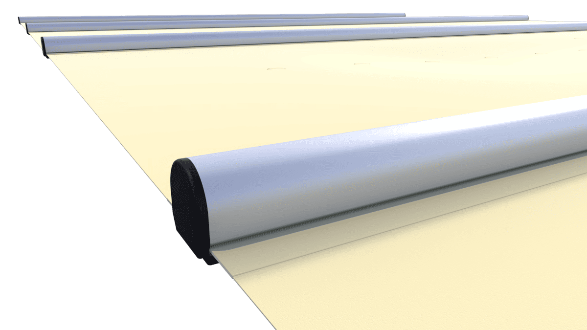 Safety cover segment in vanilla colour for pools, made to measure per m².