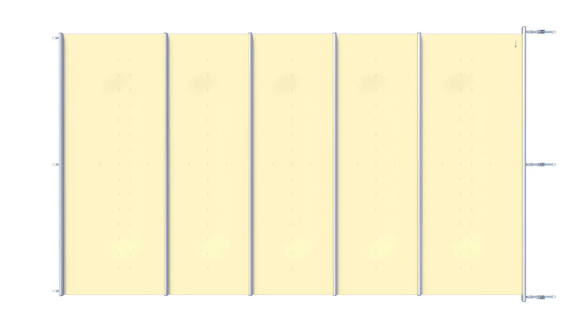 Safety cover segment in vanilla colour, suitable for pool safety and protection.