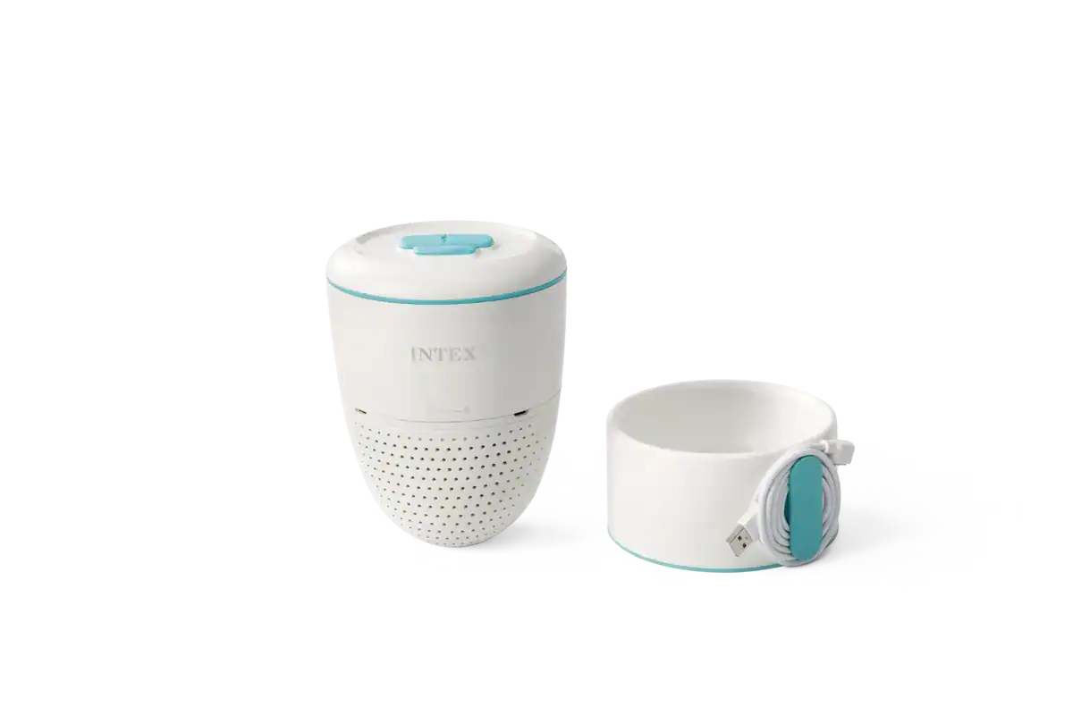 Intex digital pool tester for water quality control.