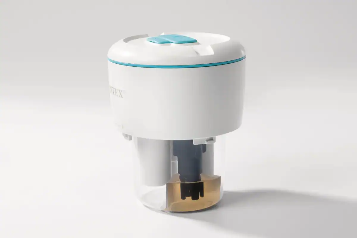 Intex digital pool tester for water quality control.