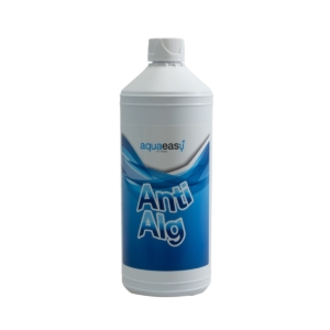 Anti-algae product for pool water, 1 litre, effective against algae growth.