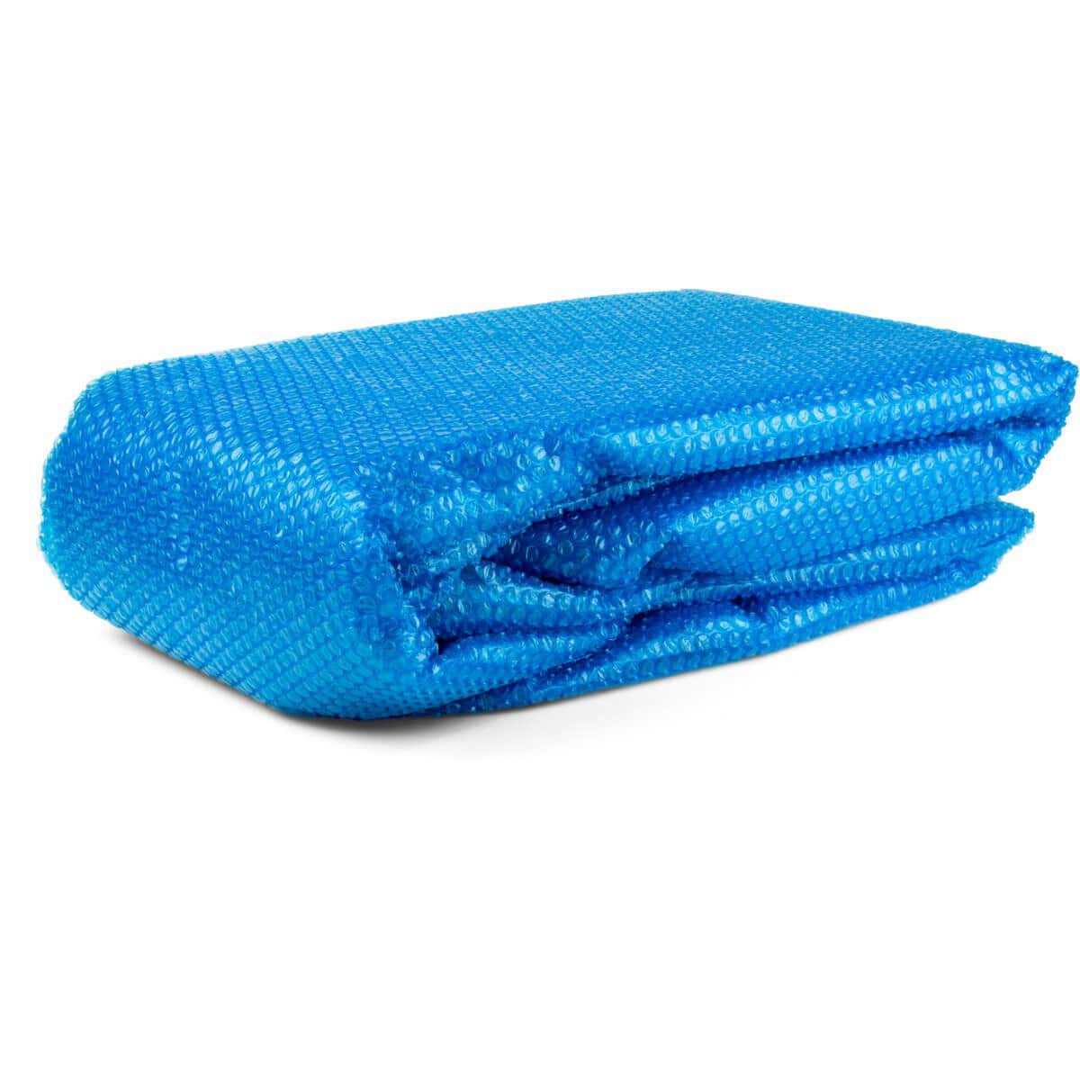 Blue foam rubber mat for pool and water activities.