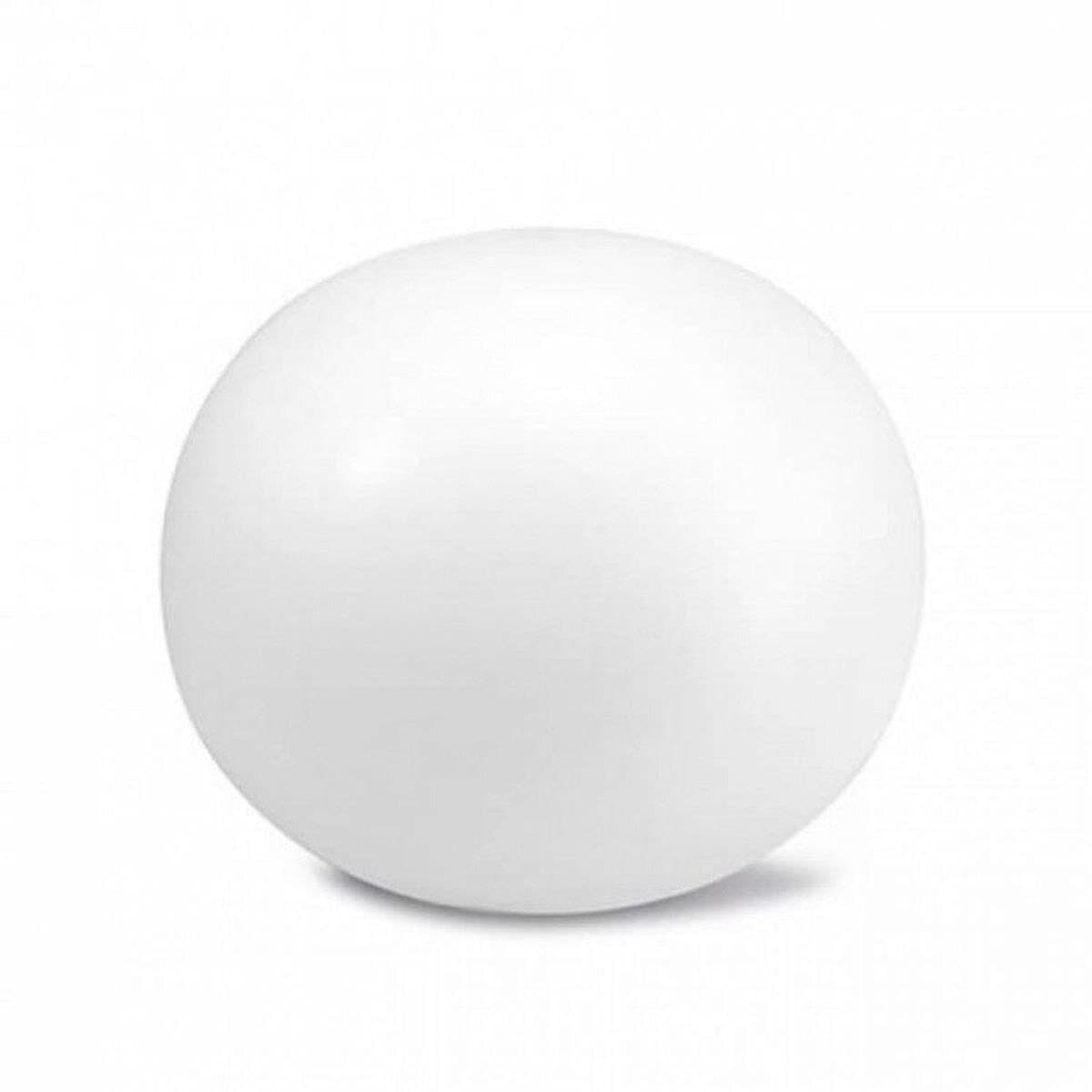 White floating ball for pools, suitable for recreational use.