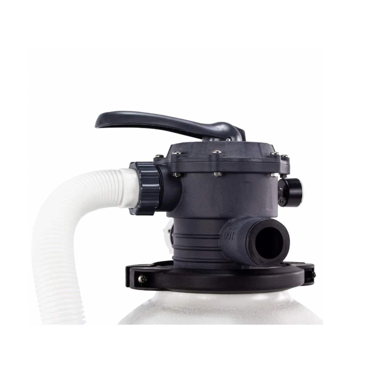 Filter pump for pool cleaning and circulation, suitable for clear and clean pool water quality.