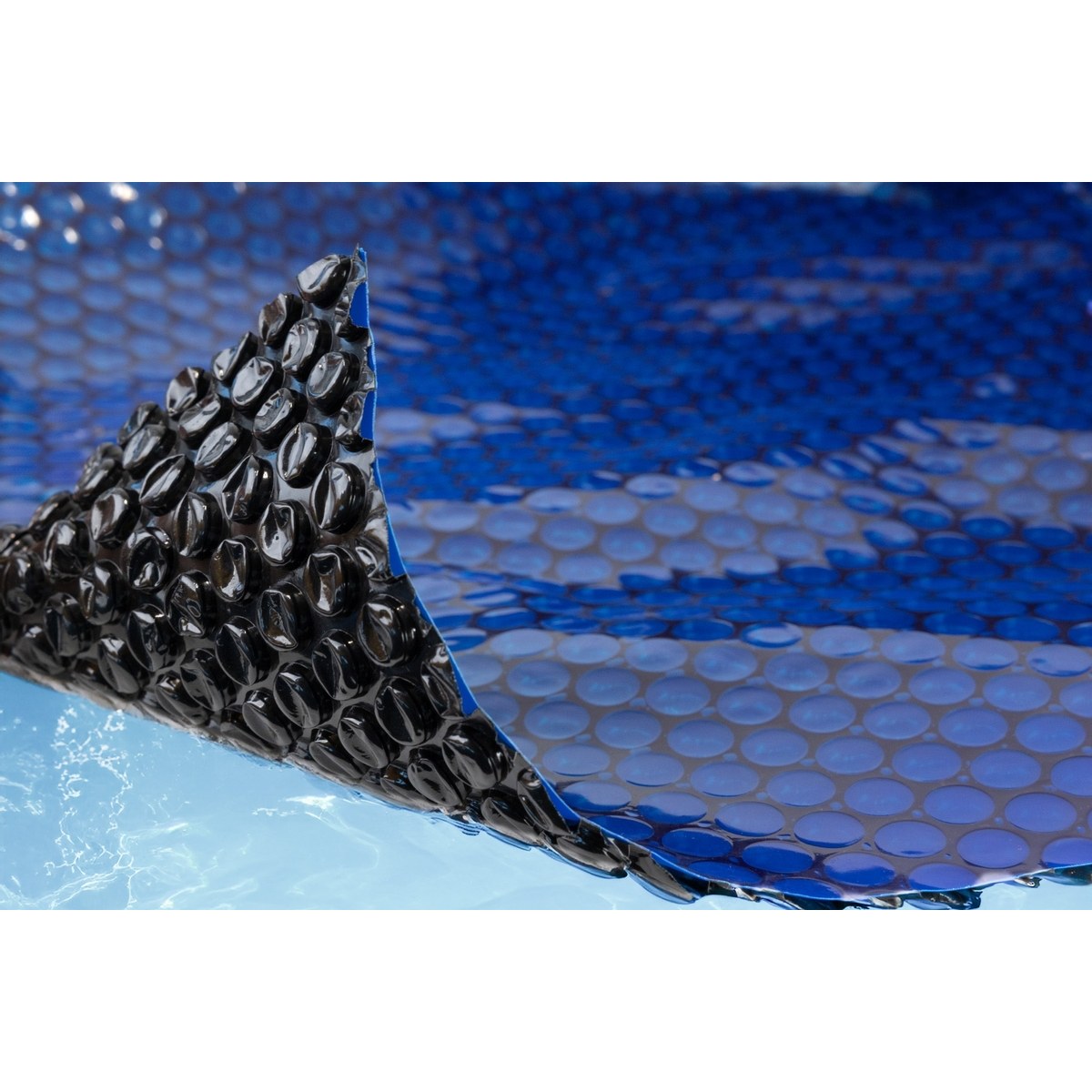 W'eau solar cover rectangular - 400 x 200 cm (cover size 378 x 186) - Black/Blue